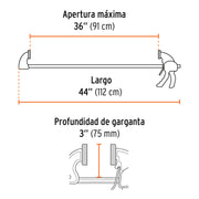 Prensa con ajuste rápido 36', uso rudo, TRUPER EXPERT