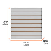 Panel ranurado 60 x 60 cm TRUPER