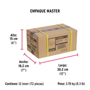 Pasador de barril de acero cromo 2', HERMEX