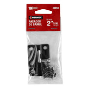 Pasador de barril 2' de acero acabado negro, HERMEX