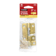 Pasador de barril de acero latón 3', HERMEX