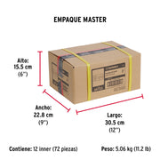 Pasador de barril de acero latón 3', HERMEX