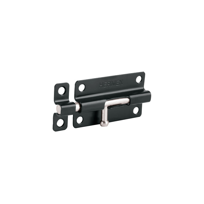 Pasador de barril 4' de acero acabado negro, HERMEX