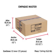 Pasador de barril de acero latón 5', HERMEX