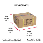 Pasador de barril de acero cromo 5', HERMEX