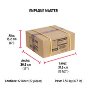 Pasador de barril 5' de acero acabado negro, HERMEX