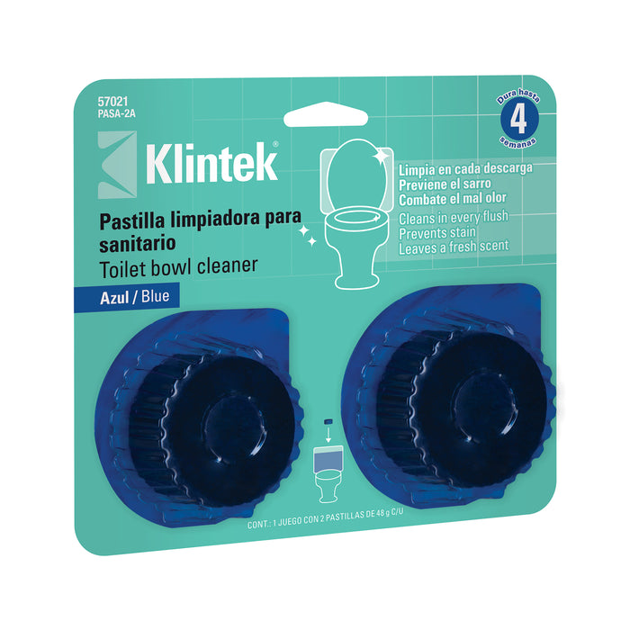 Blíster con 2 pastillas azules desinfectantes para tanque WC