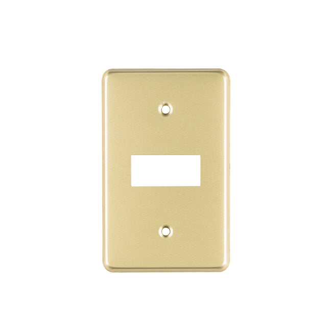 Placa 1 módulo, de aluminio, línea Económica, VOLTECK