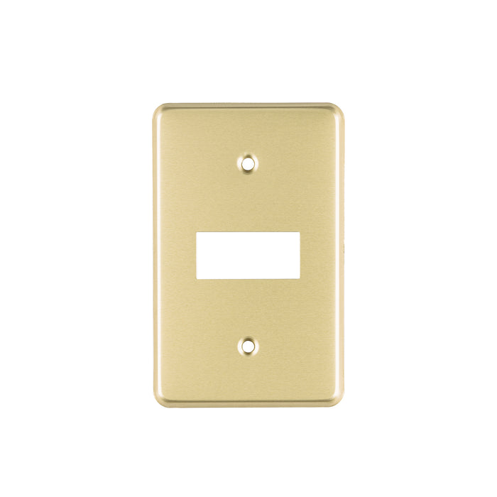 Placa 1 módulo, de aluminio, línea Económica, VOLTECK
