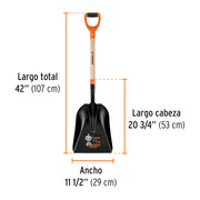 Pala carbonera chica T-2000, puño 'Y', TRUPER