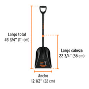 Pala carbonera T-2000, puño 'Y' mango fibra de vidrio TRUPER