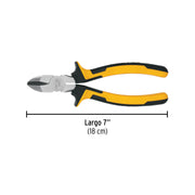Pinza de corte diagonal 7' mango Comfort Grip, PRETUL