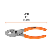 Pinza de chofer 6' mango de PVC, TRUPER