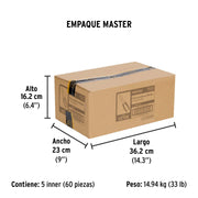 Pinza de chofer 8' mango de vinil, a granel, PRETUL