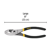 Pinza de chofer 8' mango de vinil, a granel, PRETUL