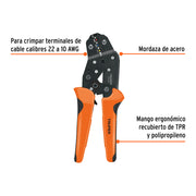 Pinza de crimpado para terminales, TRUPER