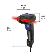 Lector de código de barras 2D, alámbrico, USB, VOLTECK