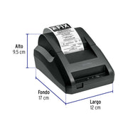 Impresora térmica de recibos 58 mm, USB+BT, corte manual