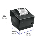 Impresora térmica de recibos 80mm USB+BT+RJ45+WiFi autocorte