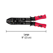 Pinza 9' pela cables, 18 a 10 AWG, PRETUL