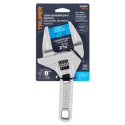 Llave ajustable 8' para plomero, apertura 3', TRUPER