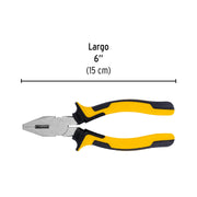 Pinza para electricista 6' mango Comfort Grip, PRETUL