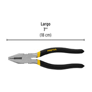 Pinza para electricista 7' mango de PVC, PRETUL