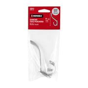 Gancho doble largo y corto tipo perchero, 11 cm, cromo mate
