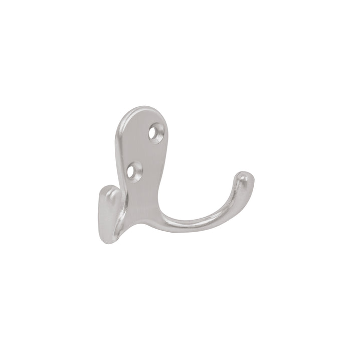 Gancho doble tipo perchero, 7 cm, cromo mate, HERMEX