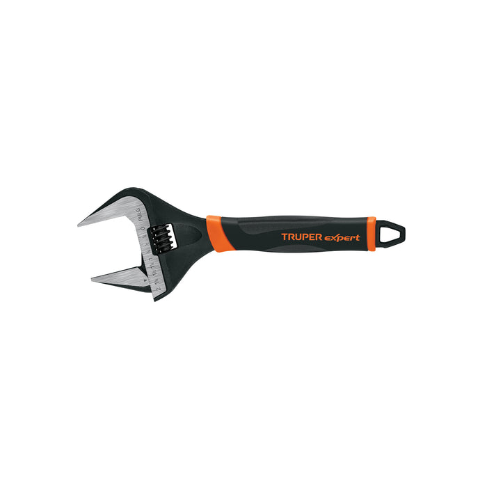 Llave ajustable (perico) 10' boca ancha Comfort Grip, EXPERT