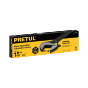 Llave ajustable (perico) 15' pavonada, PRETUL