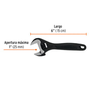 Llave ajustable (perico) 6' profesional pavonada, EXPERT