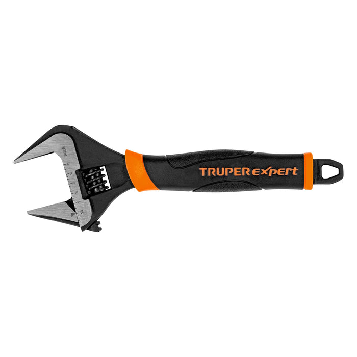 Llave ajustable (perico) 8' boca ancha Comfort Grip, EXPERT