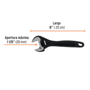 Llave ajustable (perico) 8' profesional pavonada, EXPERT