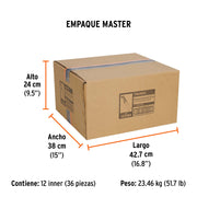 Pinza de extensión 12', mango de PVC, TRUPER