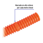 Metro de poliducto 3/4' corrugado flex. s/guía, rollo 50 m