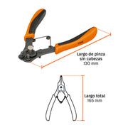 Pinza para anillos de retención 6' 4 cabezas intercambiables