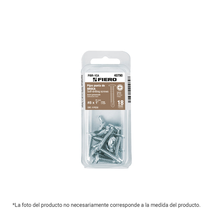 Blíster 22 pijas #8 x 3/4' cabeza cruz K-LATH punta broca