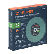 Rueda abrasiva p/esmeril 6'x25mm, carburo silicio, grano 60