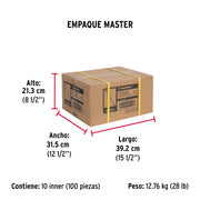 Pistón a gas con capacidad de 120 N / 12 kg, HERMEX