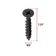 100 pijas #10 x 1-1/4'cabeza plana phillips multiusos