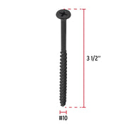 100 pijas #10 x 3-1/2'cabeza plana phillips multiusos