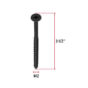 100 pijas #12 x 3-1/2'cabeza plana phillips multiusos