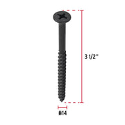 100 pijas #14x 3-1/2'cabeza plana phillips multiusos