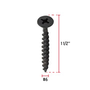100 pijas #6 x 1-1/2'cabeza plana phillips multiusos