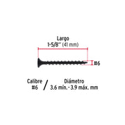 100 pijas #6 x 1-5/8'cabeza plana phillips multiusos