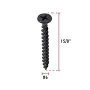 100 pijas #6 x 1-5/8'cabeza plana phillips multiusos