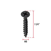 100 pijas #8x 1-1/4'cabeza plana phillips multiusos