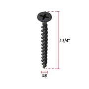 100 pijas #8 x1-3/4'cabeza plana phillips multiusos