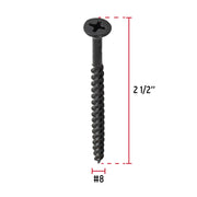 100 pijas #8 x 2-1/2'cabeza plana phillips multiusos